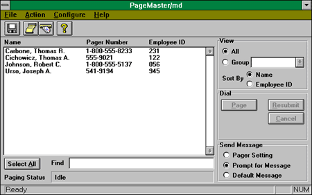 PageMaster/md screen